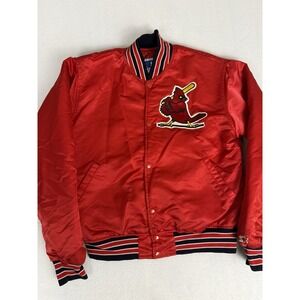 Vtg St Louis Cardinals MLB Baseball Starter Diamond Jacket Coat - Men's Medium